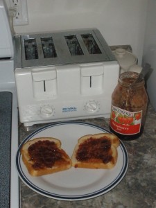 Toast and Strawberry Jam