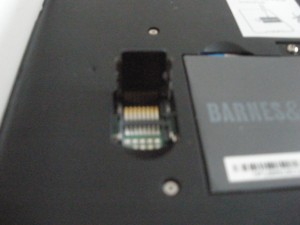 Nook with Memory expansion slot uncovered